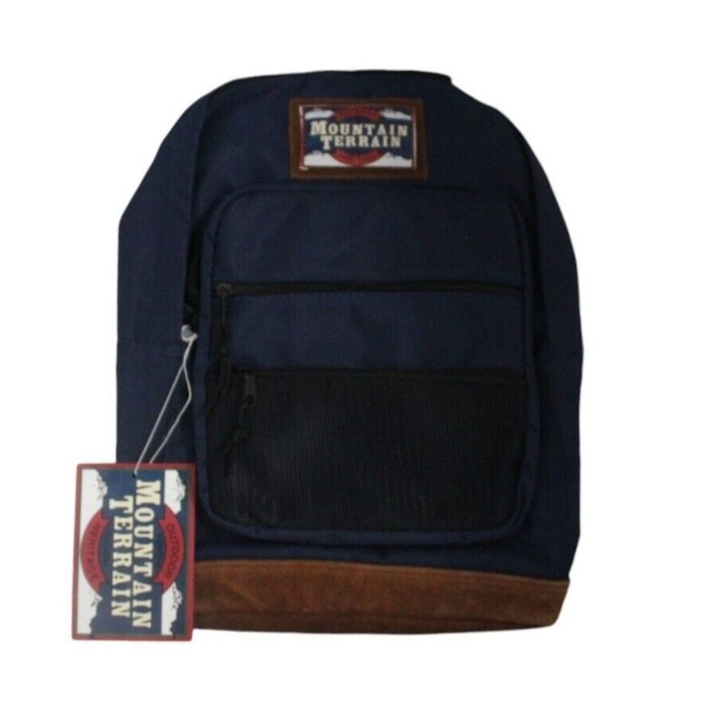 Mountain Terrain Heritage Navy Blue Back Pack 15"X11"X6" Deep NWT